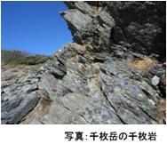 千枚岳の千枚岩の写真
